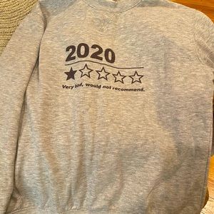 Grey boyfriend crew 2020 sweatshirt